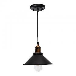 MOE'S HOME COLLECTION RM-1000-02 RENATA 8 INCH PENDANT LAMP - BLACK