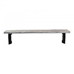 MOE'S HOME COLLECTION VE-1002-29 BENT 92 INCH BENCH, SMALL - WEATHERED GRAY