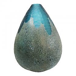MOE'S HOME COLLECTION YU-1020-28 12 1/2 INCH DROPLETTE VASE - BLUE