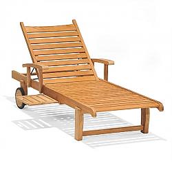 FOREVER PATIO FP-UNIT-2030-SACL-A-TEAK UNIVERSAL 77 INCH SINGLE ADJUSTABLE CHAISE LOUNGE WITH ARM