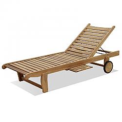 FOREVER PATIO FP-UNIT-2030-SACL-TEAK UNIVERSAL 77 INCH SINGLE ADJUSTABLE CHAISE LOUNGE