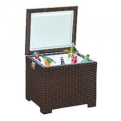 FOREVER PATIO FP-UNIW-ICE UNIVERSAL WOVEN 24 INCH FLAT WEAVE ICE CHEST WITH AIR SPRING AND INSERT