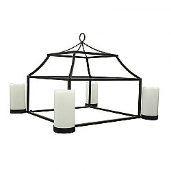 INSPIRED VISIONS 5519200-0167000 CAMDEN 28 1/2 INCH SQUARE CHANDELIER - SOAPSTONE