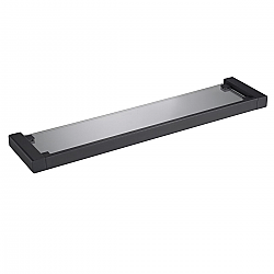 BLOSSOM BA02 607 04 SHELF IN MATTE BLACK WITH FROSTED GLASS