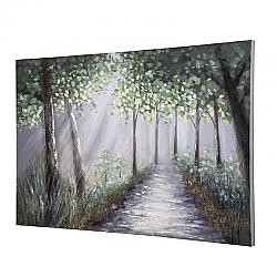 YOSEMITE 3130065 LIGHTED PATH I- 47 INCH W X 32 INCH H WALL ART ON CANVAS, HAND PAINTED WITH 3D ACCENTS