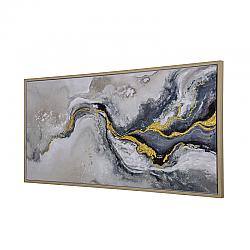 YOSEMITE 3230096 FLUID MOTION II- 55 INCH W X 27 INCH H, WALL ART HAND PAINTED ON CANVAS, FRAMED
