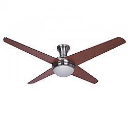 YOSEMITE TAYSOM2-BBN TAYSOM 52-INCH WIDE 4-BLADE INDOOR CEILING FAN IN SEMI-POLISHED NICKEL FINISH WITH 2-LIGHT LIGHTING KIT AND REMOTE CONTROL