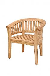 ANDERSON TEAK CHD-032T CURVE 31 INCH EXTRA THICK WOOD ARMCHAIR