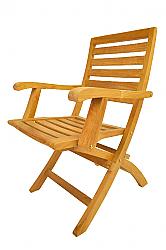 ANDERSON TEAK CHF-109 ANDREW 23 INCH FOLDING ARMCHAIR, SET OF 2