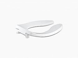 KOHLER K-4666-CA-0 LUSTRA 14 1/4 INCH ELONGATED TOILET SEAT WITH ANTI-MICROBIAL AGENT AND CHECK HINGE - WHITE