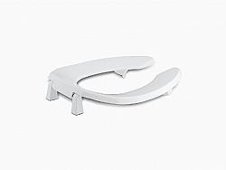 KOHLER K-4679-CA-0 LUSTRA 14 3/8 INCH ELONGATED TOILET SEAT WITH 1 INCH BUMPERS AND ANTI-MICROBIAL AGENT - WHITE