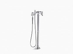 KOHLER K-T72790-9M ARTIFACTS 34 7/8 INCH SINGLE HOLE FLOOR MOUNT TUB FILLER WITH HAND SHOWER AND LEVER HANDLE