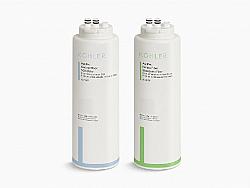 KOHLER K-29651-NA AQUIFER+ 3 1/8 INCH REPLACEMENT FILTER CARTRIDGE TWO-PACK WITH HOLLOW FIBER MEMBRANE AND CARBON BLOCK VOC