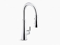 KOHLER K-23766-WB TONE 17 1/4 INCH SINGLE HOLE DECK MOUNT PULL-DOWN TOUCHLESS KITCHEN FAUCET WITH LEVER HANDLE AND KONNECT