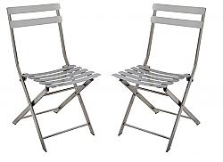 FURNITURE OF AMERICA IDF-3506SC ABLETON 16 1/2 INCH INDUSTRIAL OPEN BACK SIDE CHAIR, SET OF TWO - GUN METAL