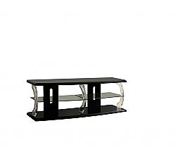 FURNITURE OF AMERICA IDF-5901BK-TV-72 BORNAIR 72 INCH CONTEMPORARY TV STAND WITH LED - BLACK