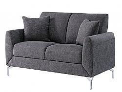 FURNITURE OF AMERICA IDF-6088GY-LV BARDI 55 1/2 INCH CONTEMPORARY UPHOLSTERED LOVESEAT - GRAY