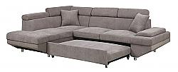 FURNITURE OF AMERICA IDF-6125BR-SEC FOREMAN 106 INCH CONTEMPORARY ADJUSTABLE HEADREST SECTIONAL - BROWN