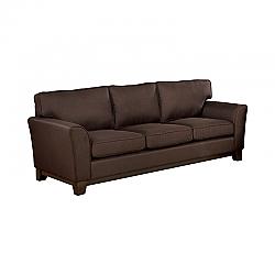 FURNITURE OF AMERICA IDF-6954BR-SF ELGELLA 86 INCH TRANSITIONAL UPHOLSTERED SOFA - BROWN CHERRY