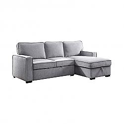 FURNITURE OF AMERICA IDF-6964-SEC INE 92 1/2 INCH CONTEMPORARY L-SHAPE SECTIONAL - GRAY