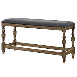FURNITURE OF AMERICA IDF-3979-PBN WEIGHTON 50 3/4 INCH PADDED COUNTER HEIGHT BENCH