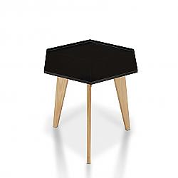 FURNITURE OF AMERICA FGI-17904C1-ET HADID 19 1/8 INCH MID-CENTURY MODERN TRAY TOP END TABLE - BLACK AND NATURAL TONE