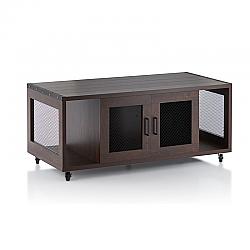 FURNITURE OF AMERICA HFW-1697C6 NELSON 47 1/4 INCH CONTEMPORARY MULTI-STORAGE COFFEE TABLE - VINTAGE WALNUT