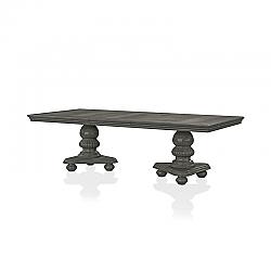 FURNITURE OF AMERICA IDF-3350GY-T NOELA 103 INCH TRANSITIONAL EXTENDABLE DINING TABLE - GRAY