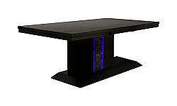 FURNITURE OF AMERICA IDF-3394T WINNET 76 INCH CONTEMPORARY LED DINING TABLE - BLACK