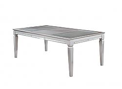 FURNITURE OF AMERICA IDF-3452T MORGEN 84 INCH CONTEMPORARY EXTENDABLE DINING TABLE - SILVER