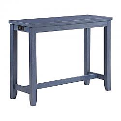 FURNITURE OF AMERICA IDF-3474BL-PT SABANA 64 INCH COUNTER HEIGHT DINING TABLE - ANTIQUE BLUE