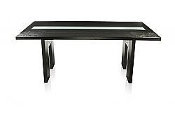FURNITURE OF AMERICA IDF-3559T BEARINGTON 76 INCH CONTEMPORARY LED DINING TABLE - BLACK