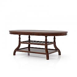 FURNITURE OF AMERICA IDF-3626T GEMINI 78 INCH TRANSITIONAL DINING TABLE - BROWN CHERRY