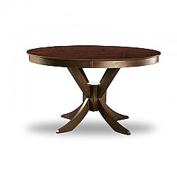 FURNITURE OF AMERICA IDF-3787RT RAVEN 53 1/8 INCH ROUND DINING TABLE - WALNUT