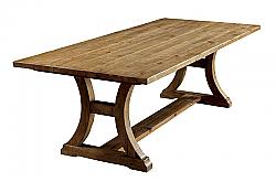 FURNITURE OF AMERICA IDF-3829T LYON 96 INCH COTTAGE PLANK TOP DINING TABLE - BROWN