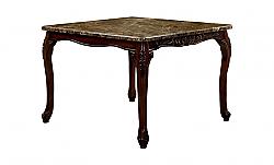 FURNITURE OF AMERICA IDF-3873PT HANNAH 48 INCH TRADITIONAL MARBLE TOP COUNTER HEIGHT TABLE - CHERRY