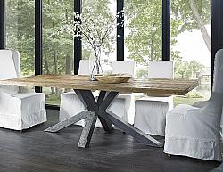 PADMA'S PLANTATION ARE13-98.5 ARENA 98 3/8 INCH RECLAIMED TEAK DINING TABLE - NATURAL