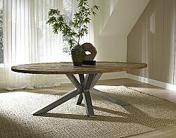 PADMA'S PLANTATION BIA13-95 BIANCA 94 3/4 INCH RECLAIMED TEAK OVAL DINING TABLE - NATURAL
