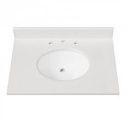 AVANITY EUT31WT 31 INCH ENGINEERED STONE TOP WITH SINGLE OVAL SINK CUTOUT - WHITE