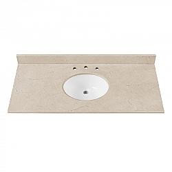 AVANITY SUT49CM 49 INCH STONE TOP WITH SINGLE OVAL SINK CUTOUT - CREMA MARFIL MARBLE