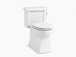 KOHLER K-3981-RA TRESHAM COMFORT HEIGHT 27 3/4 INCH ONE-PIECE COMPACT ELONGATED 1.28 GPF CHAIR HEIGHT TOILET WITH RIGHT-HAND TRIP LEVER AND QUIET-CLOSE SEAT