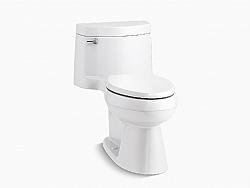 KOHLER K-3619 CIMARRON COMFORT HEIGHT 29 5/8 INCH ONE-PIECE ELONGATED 1.28 GPF CHAIR HEIGHT TOILET WITH QUIET-CLOSE SEAT