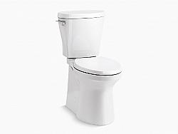 KOHLER K-20197 BETELLO COMFORT HEIGHT 28 1/2 INCH TWO-PIECE ELONGATED 1.28 GPF TOILET SKIRTED TRAPWAY, REVOLUTION 360 SWIRL FLUSHING TECHNOLOGY AND LEFT-HAND TRIP LEVER