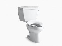 KOHLER K-3505-TR-0 WELLWORTH CLASSIC 30 1/2 INCH TWO-PIECE ELONGATED 1.6 GPF TOILET WITH TANK COVER LOCKS AND RIGHT-HAND LEVER - WHITE