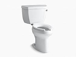 KOHLER K-3519-TR-0 HIGHLINE CLASSIC COMFORT HEIGHT 30 1/2 INCH TWO-PIECE ELONGATED CHAIR HEIGHT TOILET WITH TANK COVER LOCKS - WHITE