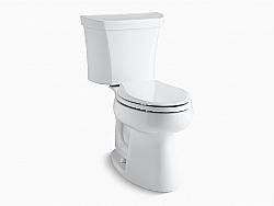 KOHLER K-3999-TR HIGHLINE COMFORT HEIGHT 29 3/4 INCH TWO-PIECE ELONGATED 1.28 GPF CHAIR HEIGHT TOILET WITH RIGHT-HAND TRIP LEVER AND TANK COVER LOCKS