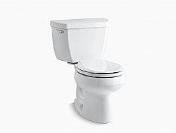 KOHLER K-3577 WELLWORTH CLASSIC 27 1/2 INCH TWO-PIECE ROUND-FRONT 1.28 GPF TOILET