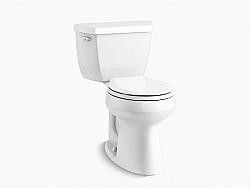 KOHLER K-5296 HIGHLINE CLASSIC COMFORT HEIGHT 27 3/4 INCH TWO-PIECE ROUND-FRONT 1.28 GPF CHAIR HEIGHT TOILET