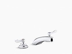 KOHLER K-800T20-4AKA-CP TRITON BOWE 3 INCH THREE HOLE DECK MOUNT WIDESPREAD BATHROOM FAUCET WITH DUAL LEVER HANDLE - POLISHED CHROME