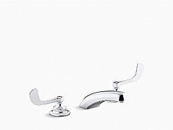 KOHLER K-800T20-5ANA-CP TRITON BOWE 3 INCH THREE HOLE DECK MOUNT WIDESPREAD BATHROOM FAUCET WITH WRISTBLADE LEVER HANDLE - POLISHED CHROME